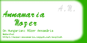 annamaria mozer business card